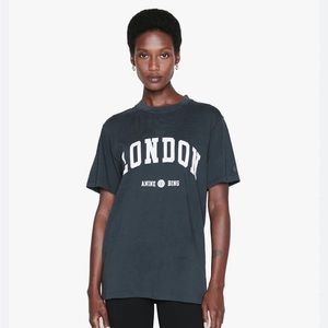 Anine Bing Black London Tee